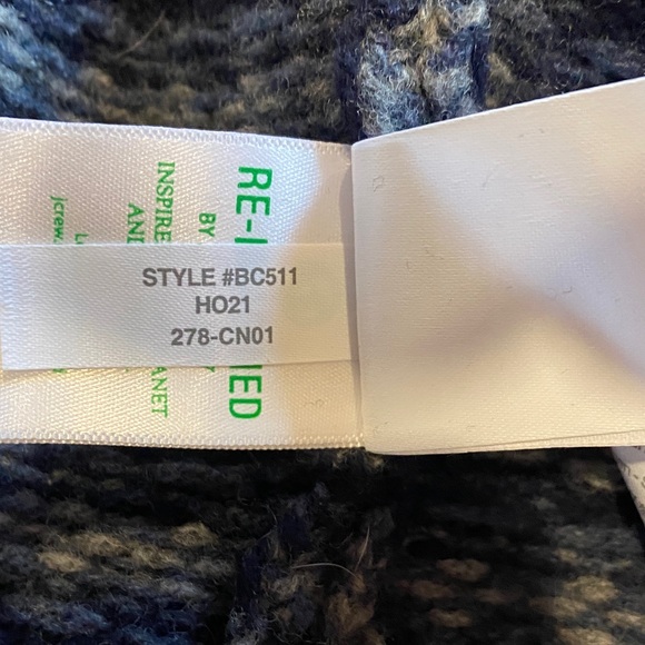 J. Crew Fair Isle lambswool navy and gray striped cardigan - Picture 10 of 12